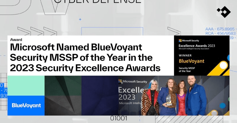 Microsoft named BlueVoyant Security MSSP (Managed Security Service Provider) of the Year in the 2023 MISA Security Excellence Awards!